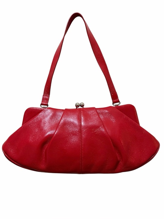 HOBO Handbags - Hobo International Red Patent Leather Kiss-Lock Frame purse checkered lining